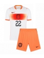 Otroške Nogometnih dresov Nizozemska Denzel Dumfries #22 Gostujoči SP 2026 Kratki rokavi (+ hlače)